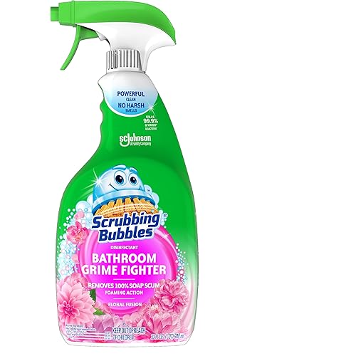 Scrubbing Bubble Bathroom Grime Fighter, Floral Fusion Scent, 32 oz Spray Bottle