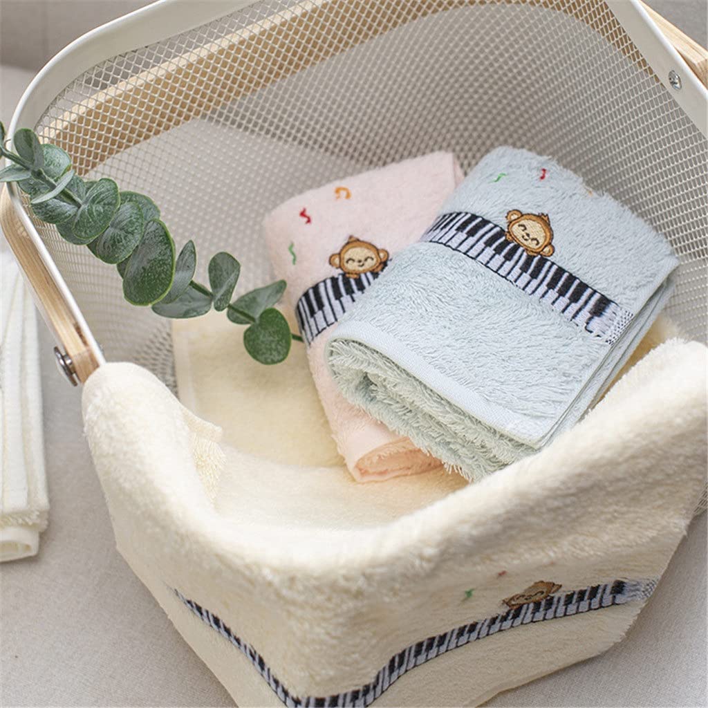 Towels Towel Cotton Embroidery Cartoon Absorbent Children's Towel Wash Face and Wipe Small Towel (Color : B Size : 5025cm) (D 50 * 25cm)