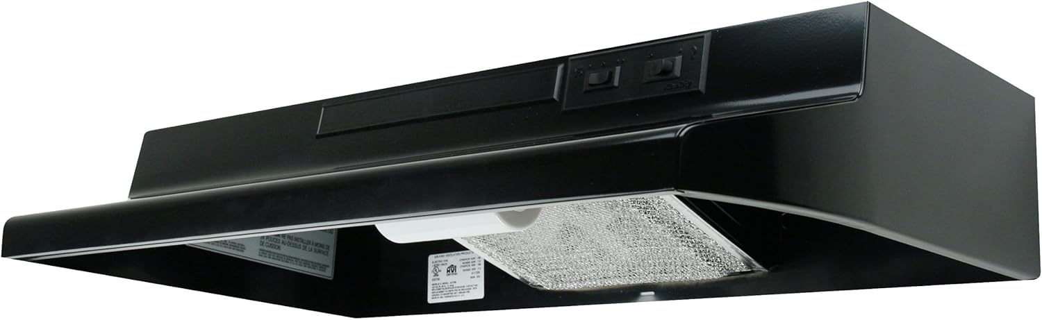 Air King AD1366 Advantage Ductless Under Cabinet Range Hood with 2-Speed Blower, 36-Inch Wide, Black Finish