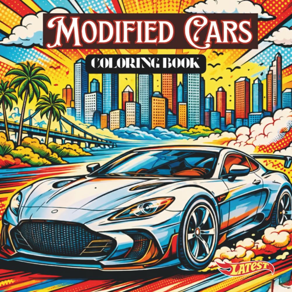 MODIFIED CARS COLORING BOOK: A Fun Coloring Adventure for Car Lovers