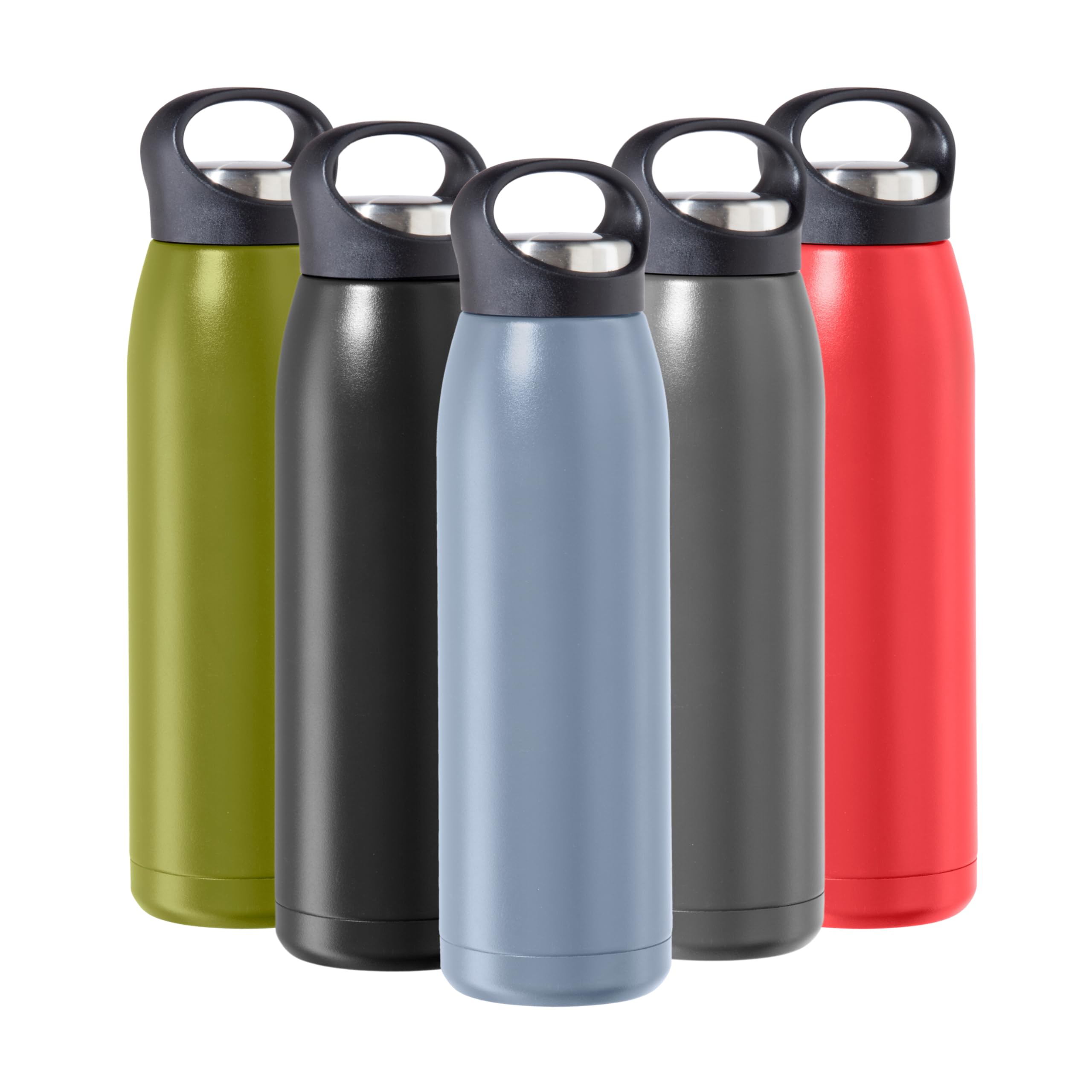 OGGI Freestyle Stainless Steel Insulated Water Bottle- Double Wall Vacuum Insulated, Travel Thermos, 23oz(680ml), Blue