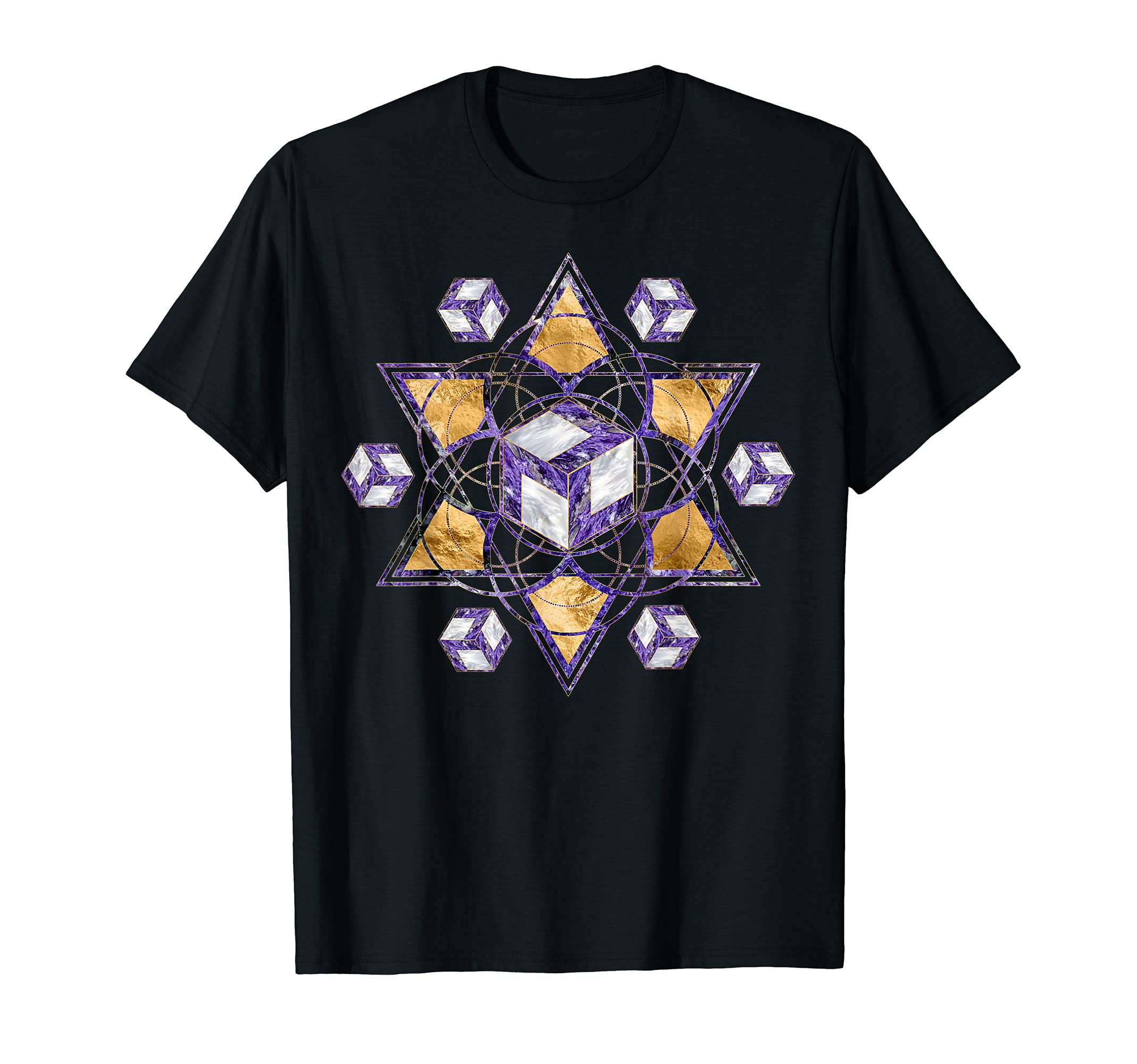 Antahkarana in Sacred Geometry Ornament T-Shirt, Black