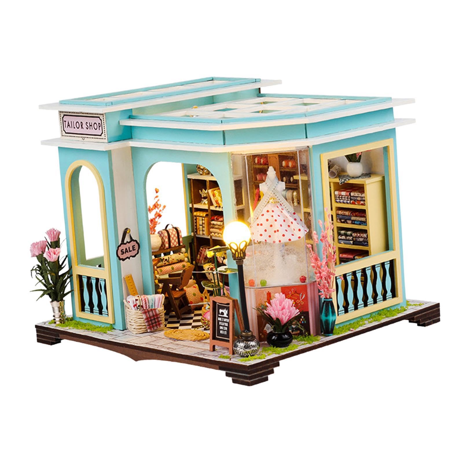 Amazon.co.jp: KIXZSAZ 手作りドールハウス DIY 木製ミニチュア建築