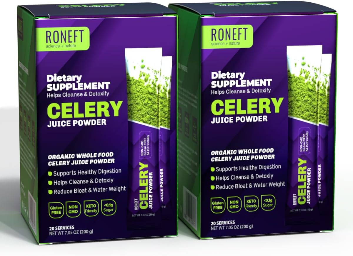 RONEFT Celery Juice Powder Detox Celery Powder 20x2 Pieces Fue