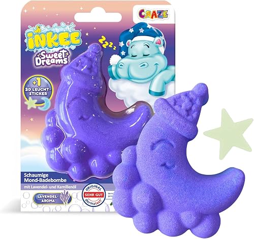 INKEE Foamy Moon Sweet Dream - Bomba de baño infantil con sorpresa (60 g)