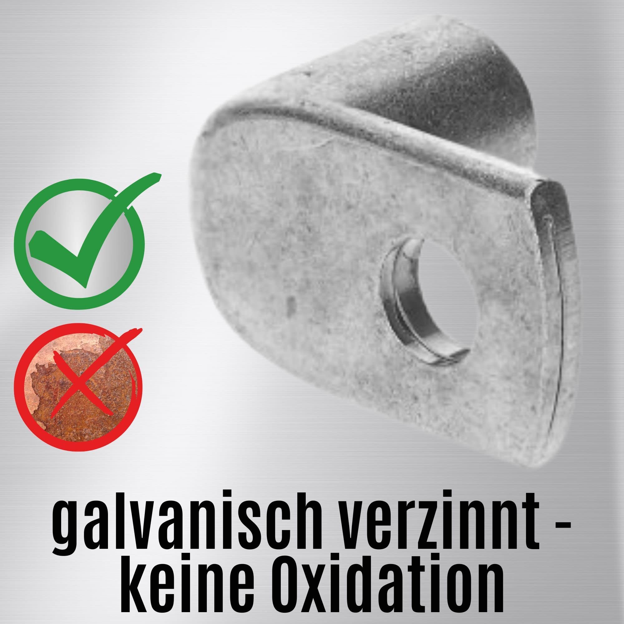 Kalitec 10x Cosses Tubulaires 90 Degrés 50 mm² M8 - Connecteurs en Cuivre | Cosses à sertir coudées galvanisées selon norme DIN EN 13600. Idéal pour solaire, voiture et installations électriques.