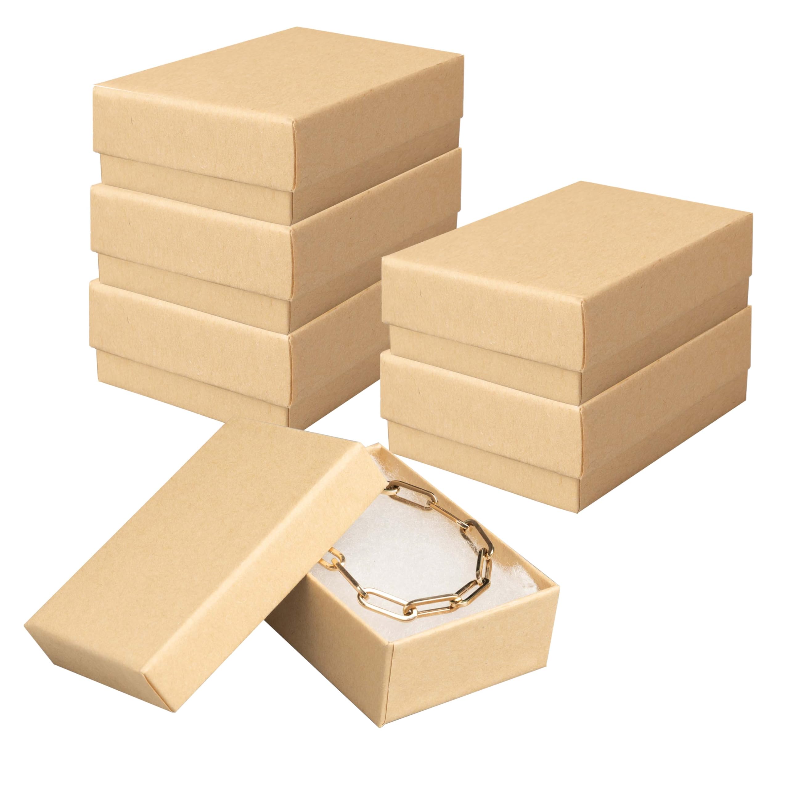 Jewelry Gift Boxes 6 Pack 3.1x2.25x1 inch Cardboard Jewelry Box, Cotton Filled Small Jewelry Gifts Boxes With Lids | For Earring, Bracelet, Necklace,
