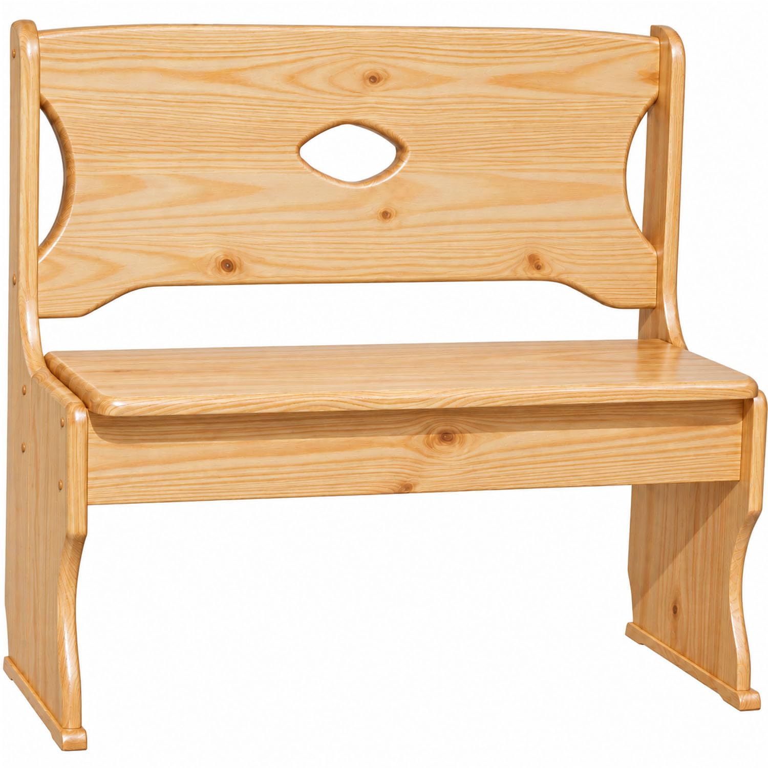 Banco de madera de pino maciza de madera maciza de cocina comedor de pino lacada (135)