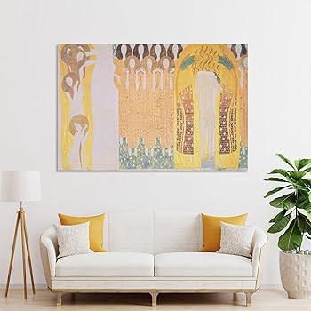 Amazon.co.jp: 楽園からの天使の合唱団 グスタフ・クリムト 壁掛け