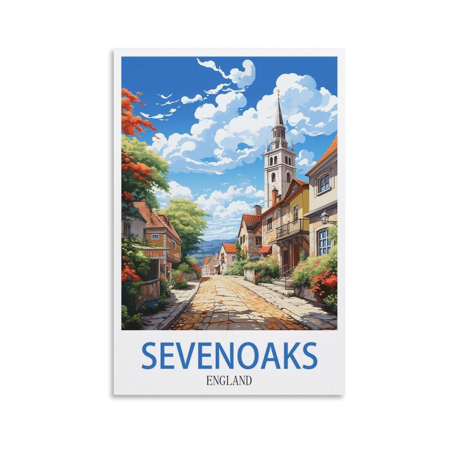 EZMLFA DIY 5D Diamond Painting Kits for Adults,Sevenoaks City DIY Diamond Art Kits Gem Painting Crafts for Home Wall Decor 40x40cm