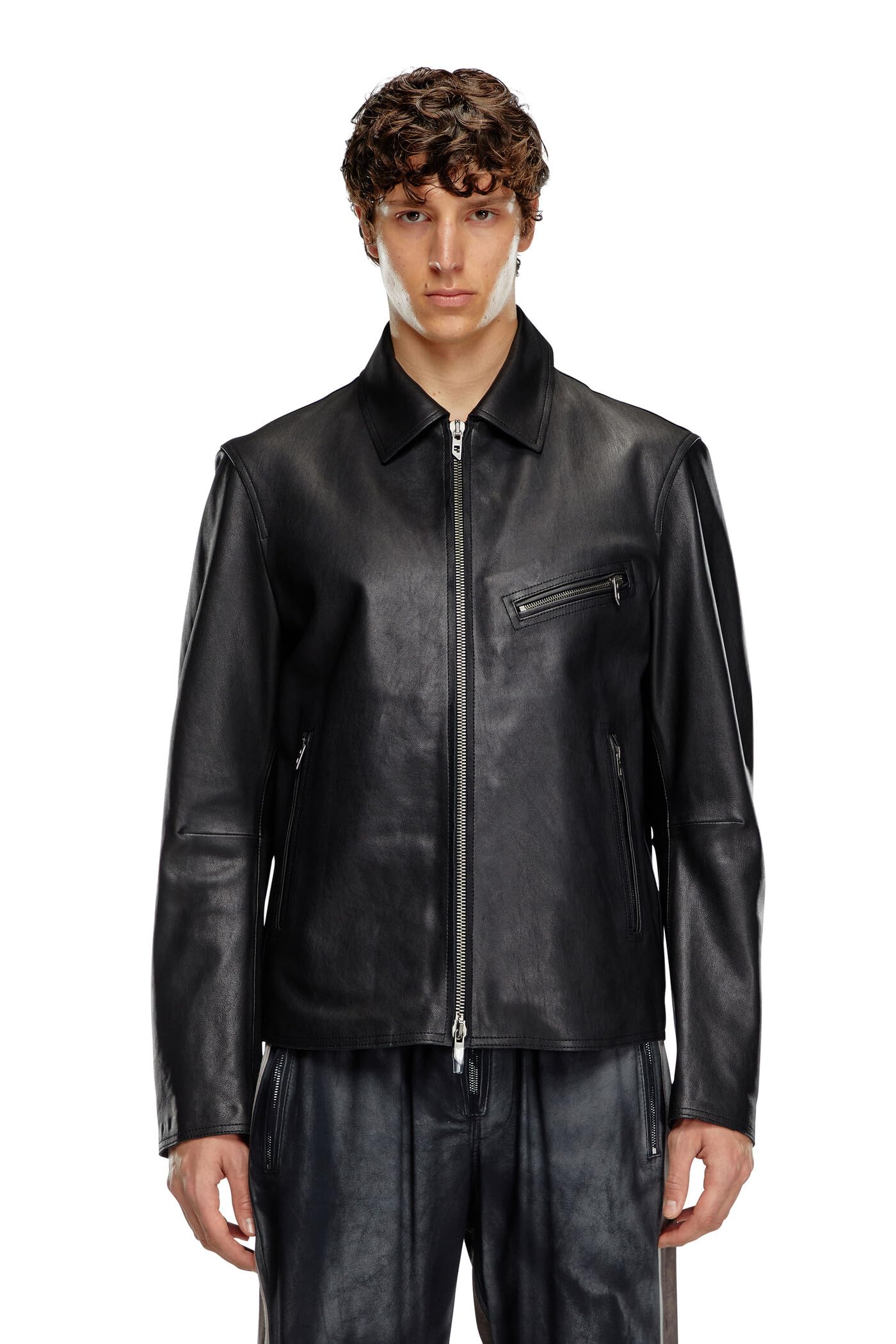 Amazon.co.jp: [Diesel] [ディーゼル] メンズ レザージャケット L-KORN