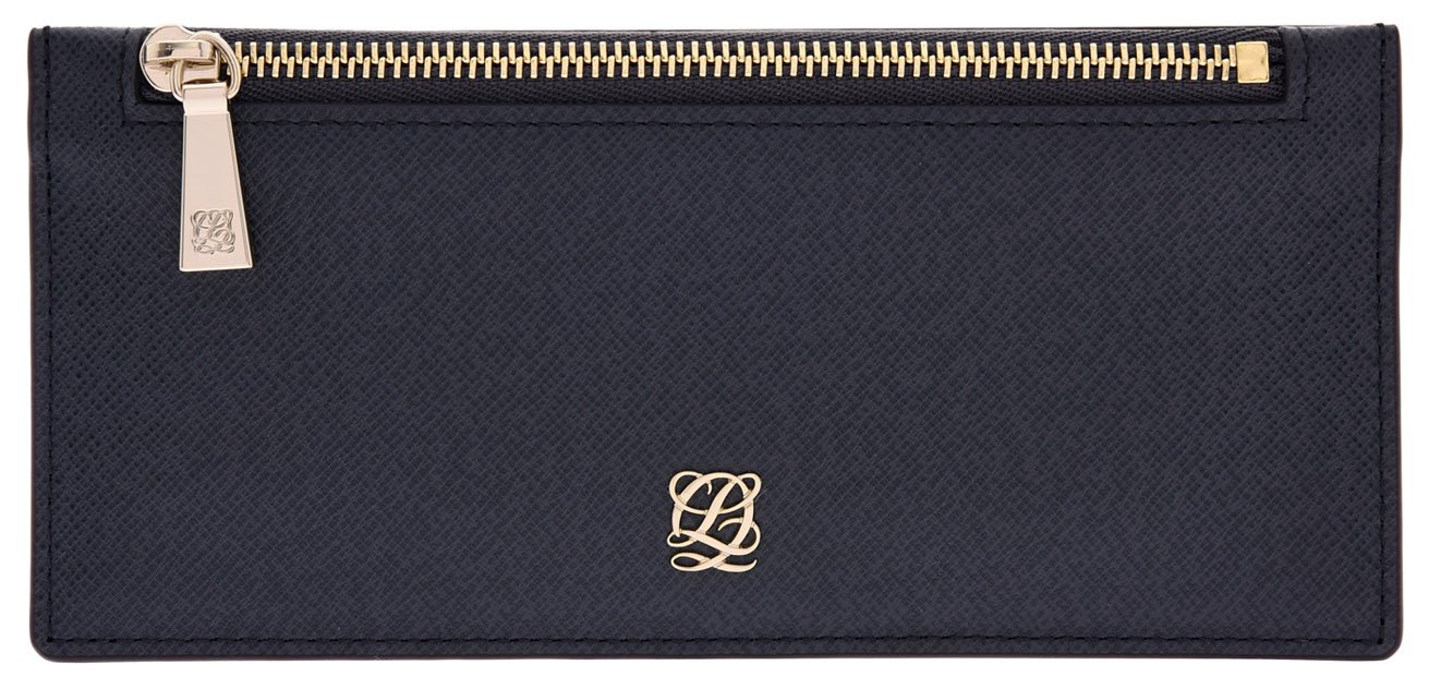 LQ LOUIS QUATORZE Women's Cow Leather Long Wallet Black SL1AL81STG One Size