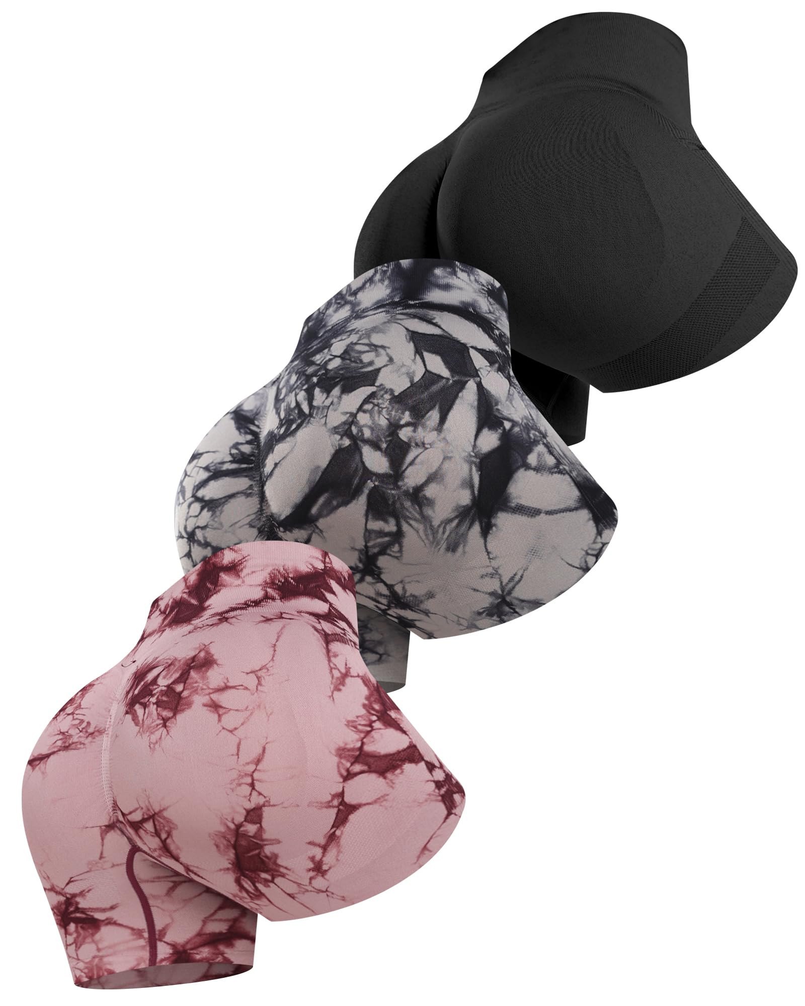 ATHVOTAR Workout Gym Biker Shorts Women: High Waisted Seamless Sports Running Butt Lifting Shorts Sets