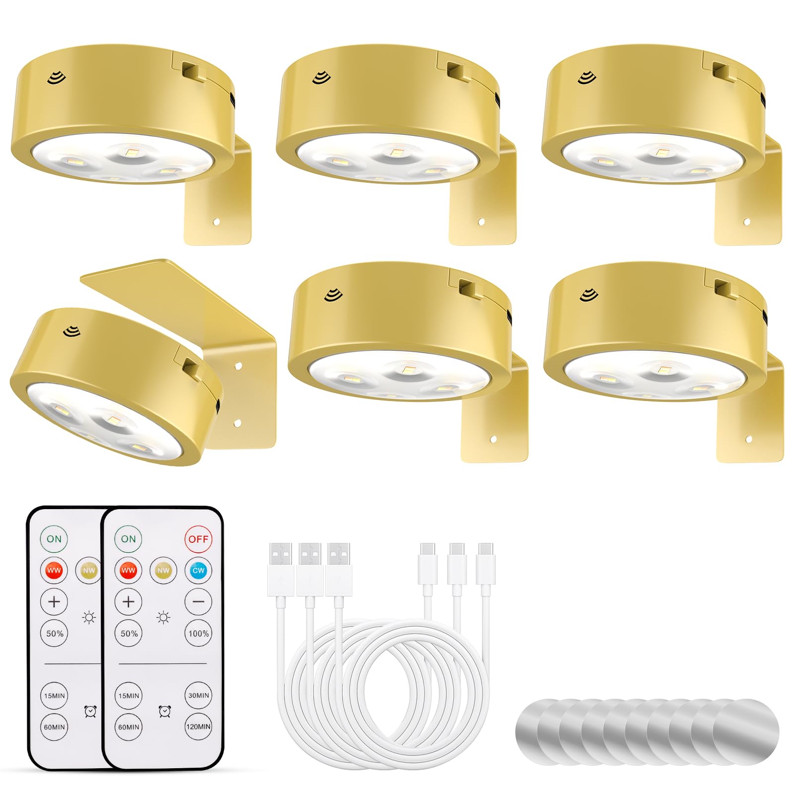 Tututry Luces de imagen para pared, luces de marco de pintura con 3 modos de iluminación, luces de pared recargables que funcionan con pilas, luces de pintura LED magnéticas con control remoto