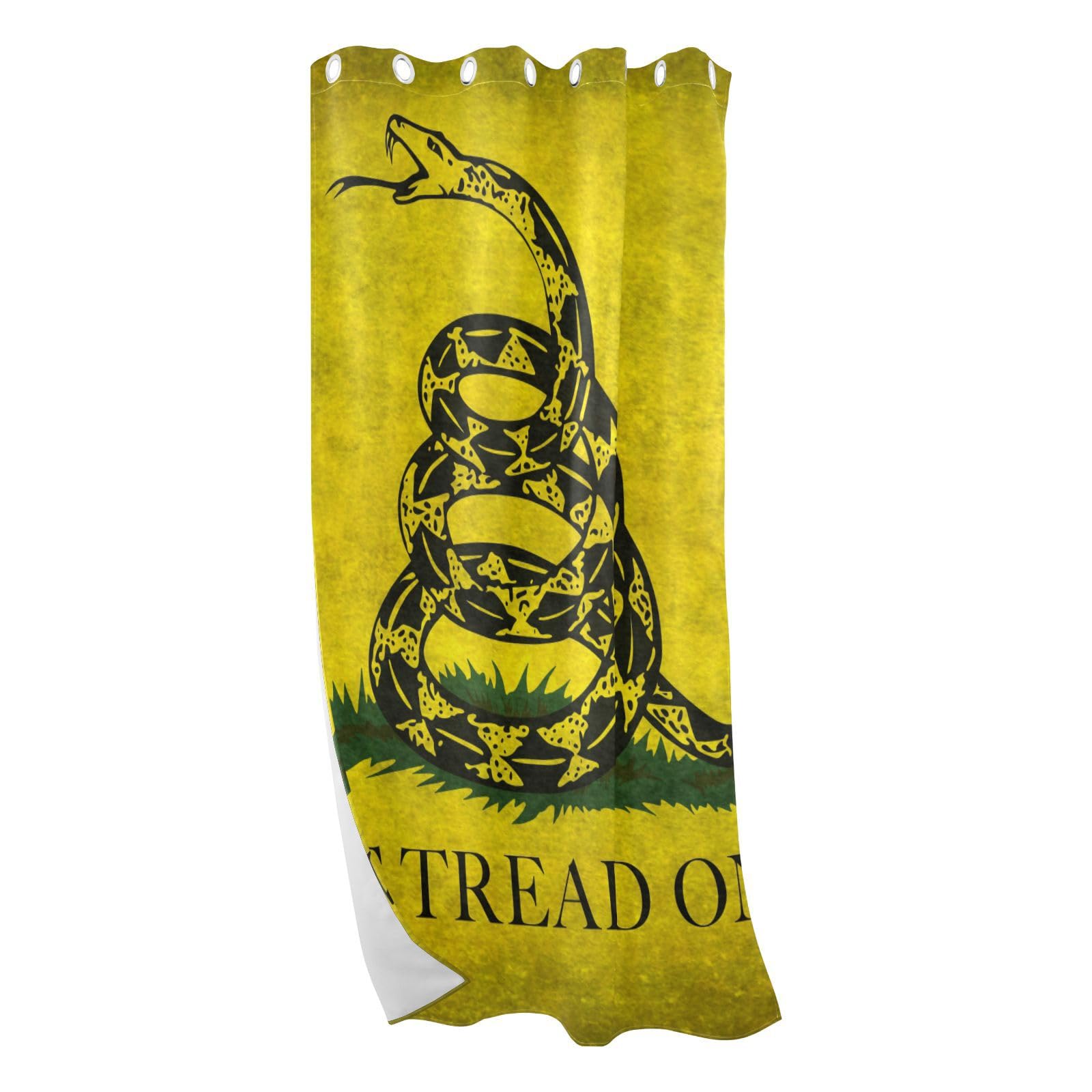 Rideau occultant pour chambre motif serpent jaune créant une ambiance intimiste