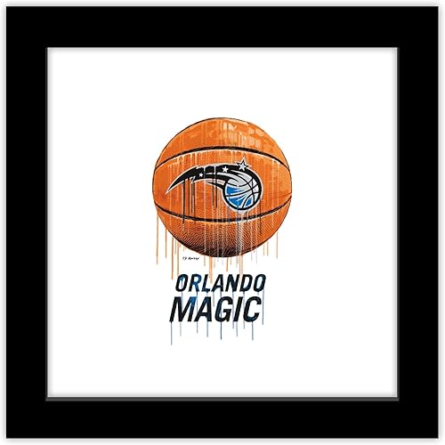 Trends International Gallery Pops NBA Orlando Magic - Drip Basketball Wall Art Wall Poster, 12.00" x 12.00", Black Frame Version