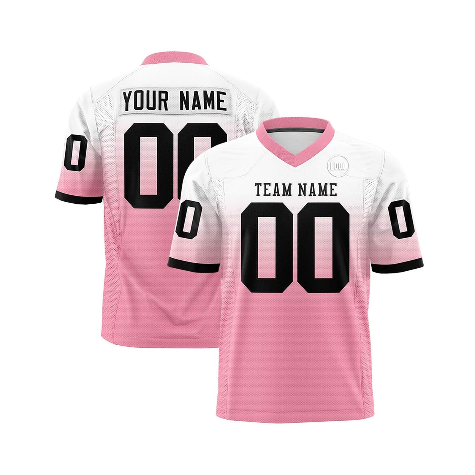 Custom Football Replica Team Jersey Printed with Team Name Number Logo Customized Uniform Fans Jersey for Men Women Boys Girls