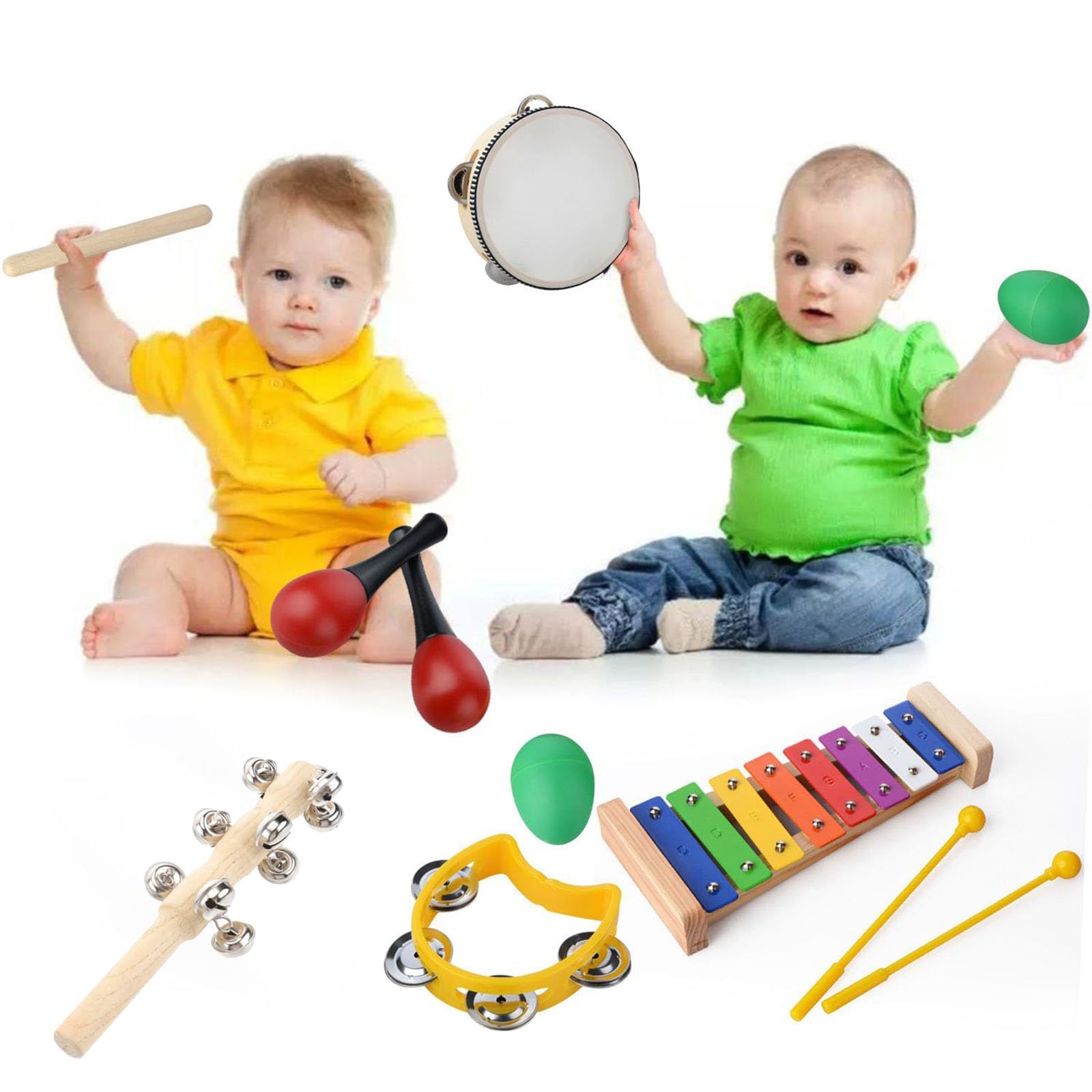 Jingle Stick In Legno – Strumento Musicale Portatile Con Campanelle, Per Bambini, Yoga, Meditazione E Feste
