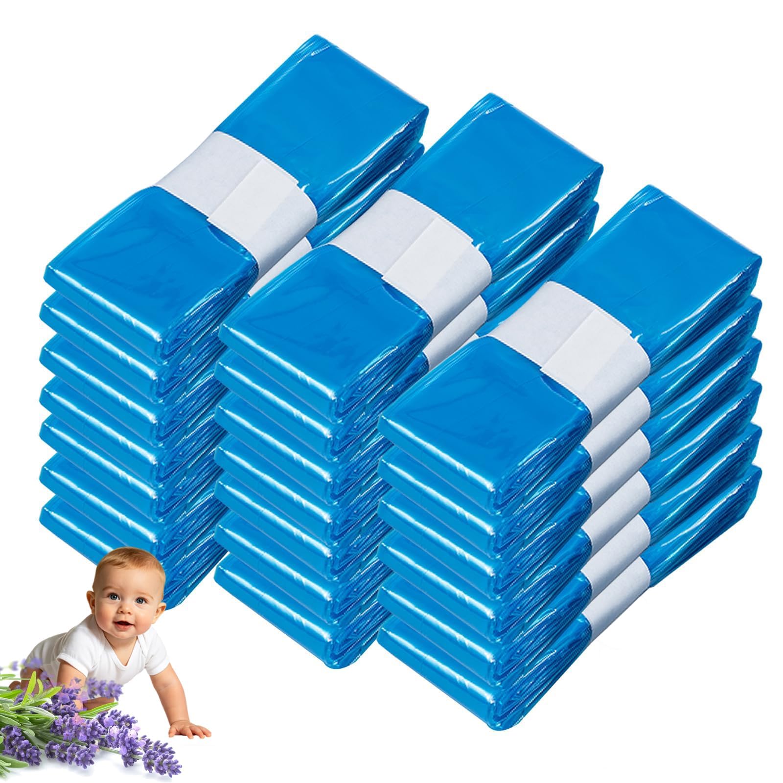 20Pack Nappy Bin Refills 4.5m Diaper Bin Pail Disposal Bags Nappy Bin Refill Bags Compatible with Tommee Tippee, Twist & Click, Angelcare, Spross Smellproof Leak-Resistant