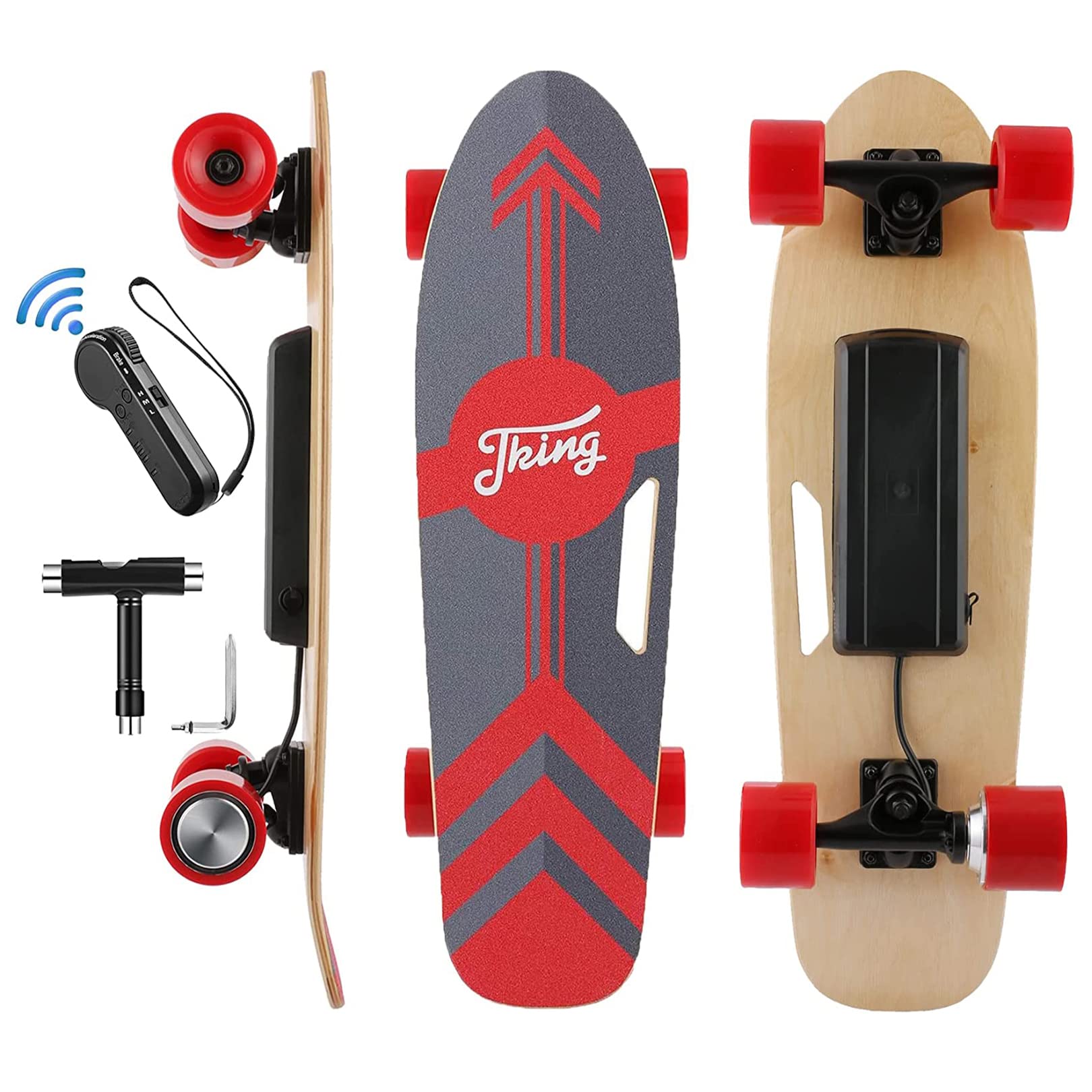 Photo 1 of ** PARTS ONLY/DOES NOT WORK **Tooluck 27.5" Electric Skateboards with Remote, 350W Motor 