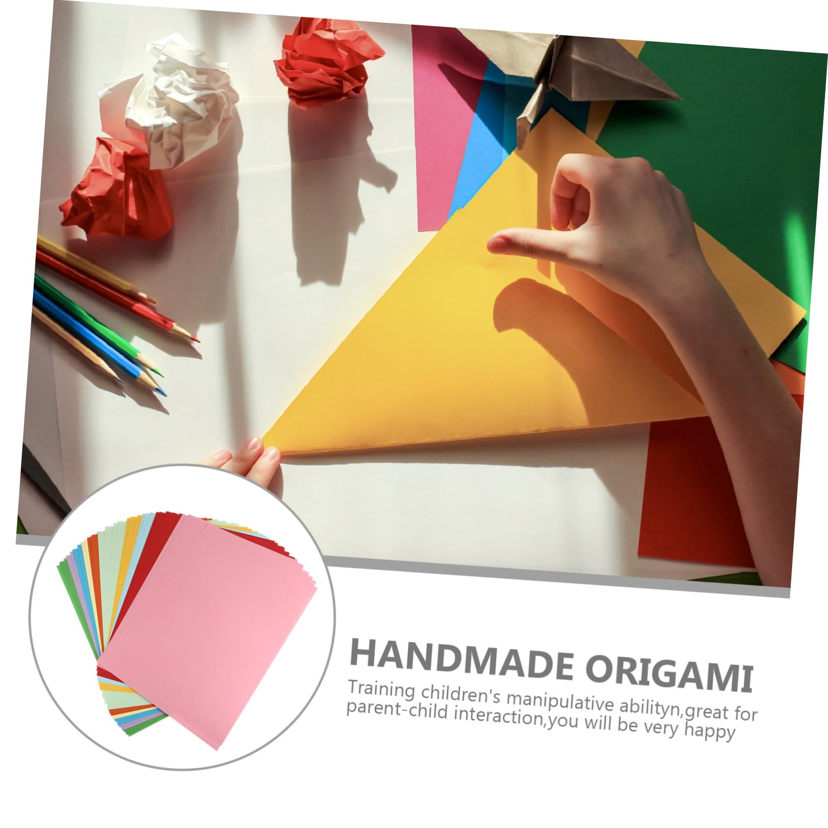 100 Pezzi Carta Colorata per Carta da e Origami Colori Misti per Lavoretti Creativi e Progetti DIY