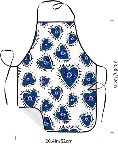 Miniatura 4 de Delantal de mal de ojo del diablo, divertido delantal de cocina para mujeres y hombres, delantal con babero para barbacoa, hornear, manualidades,