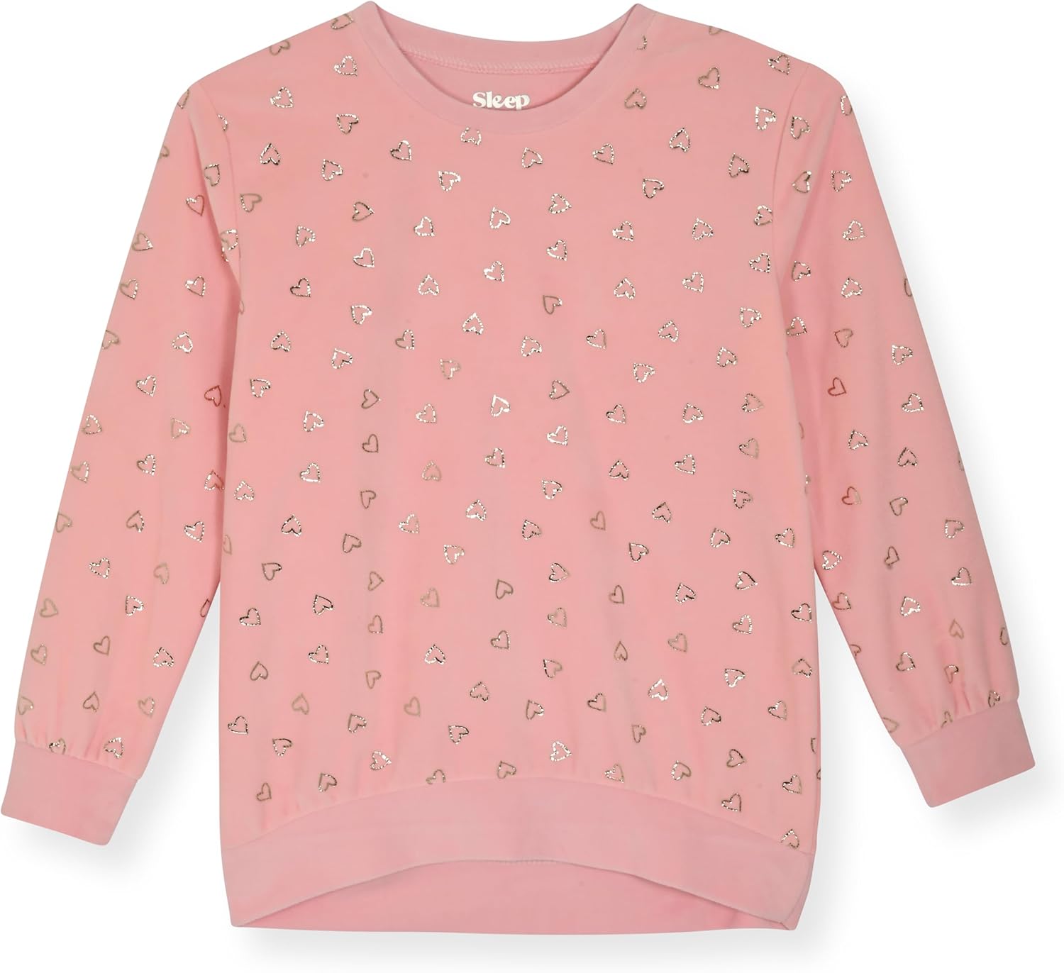 Sleep On It Girls Velour Pajama Set 2-Piece Long Sleeve Top and Pants Sleepwear Kids Loungewear for Girls Sizes 7-16 - Image 2