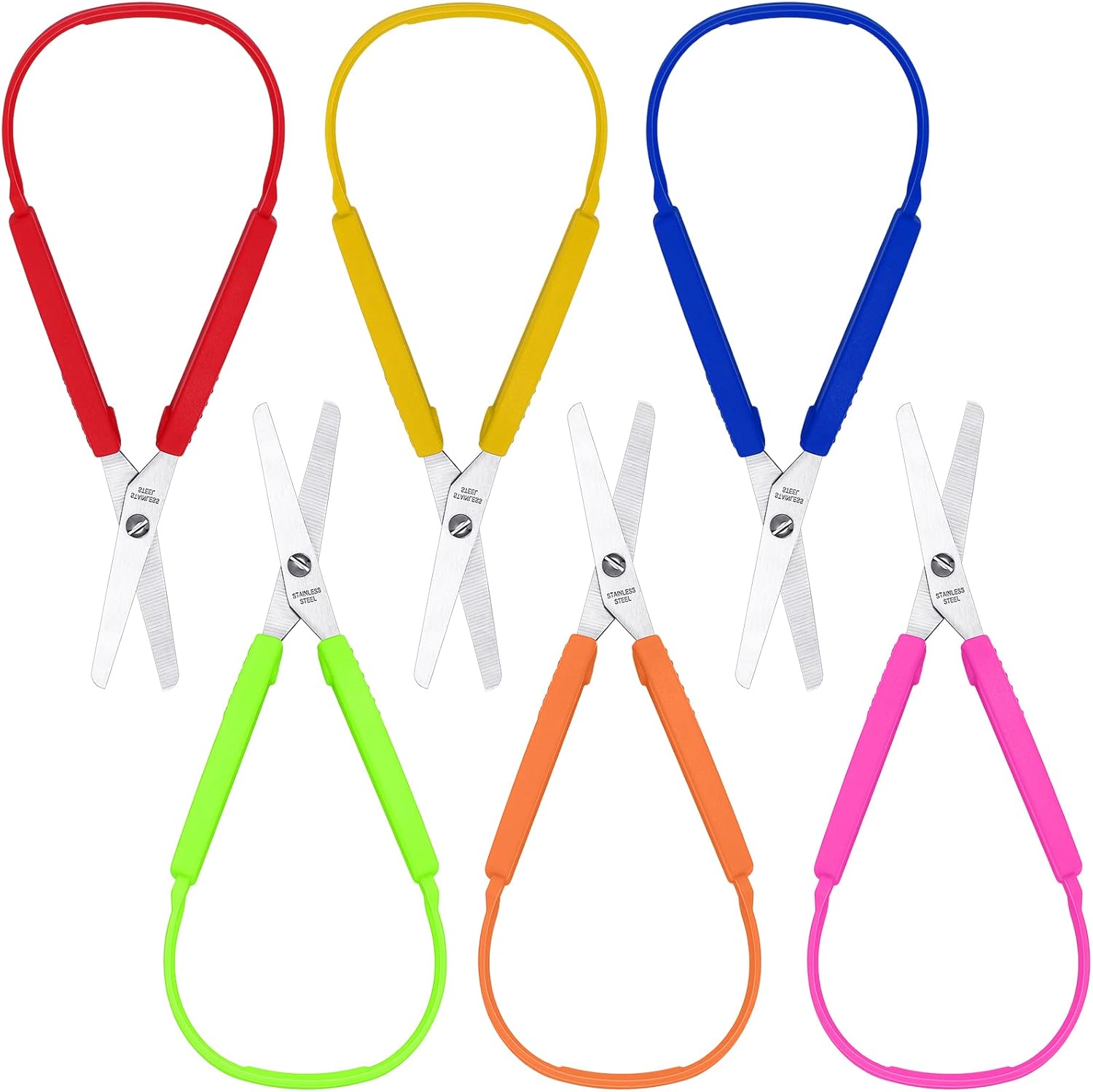 Loop Scissors Colorful Grip Scissors Loop Handle Self