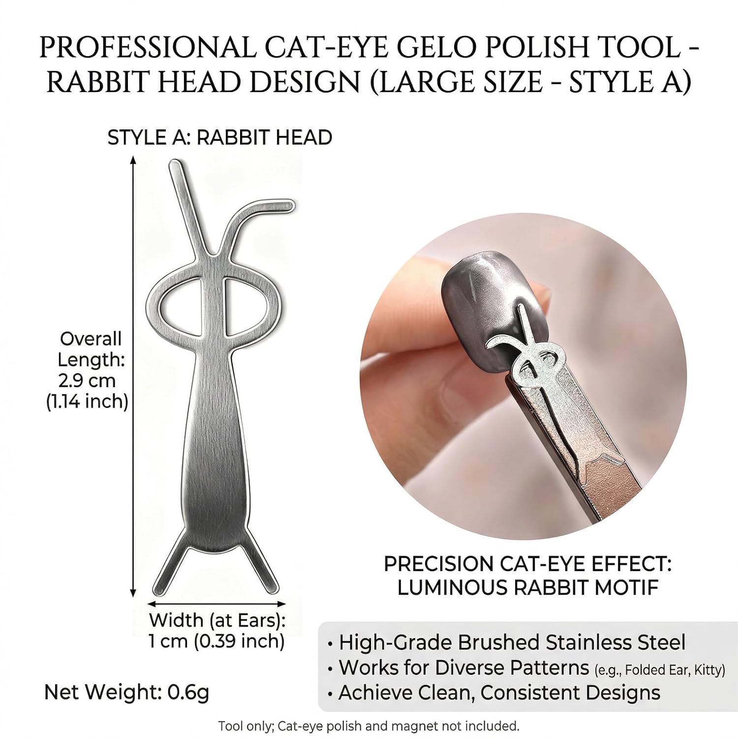 6PCS Cat Eye Nail Magnet Set, 3-in-1 Detachable Heart Cat Eye Magnet for Nails, Double-head Magnet Wand with Steel Ball, Heart & Black Hole Nail Magnet Guides for Nail Art DIY at Home