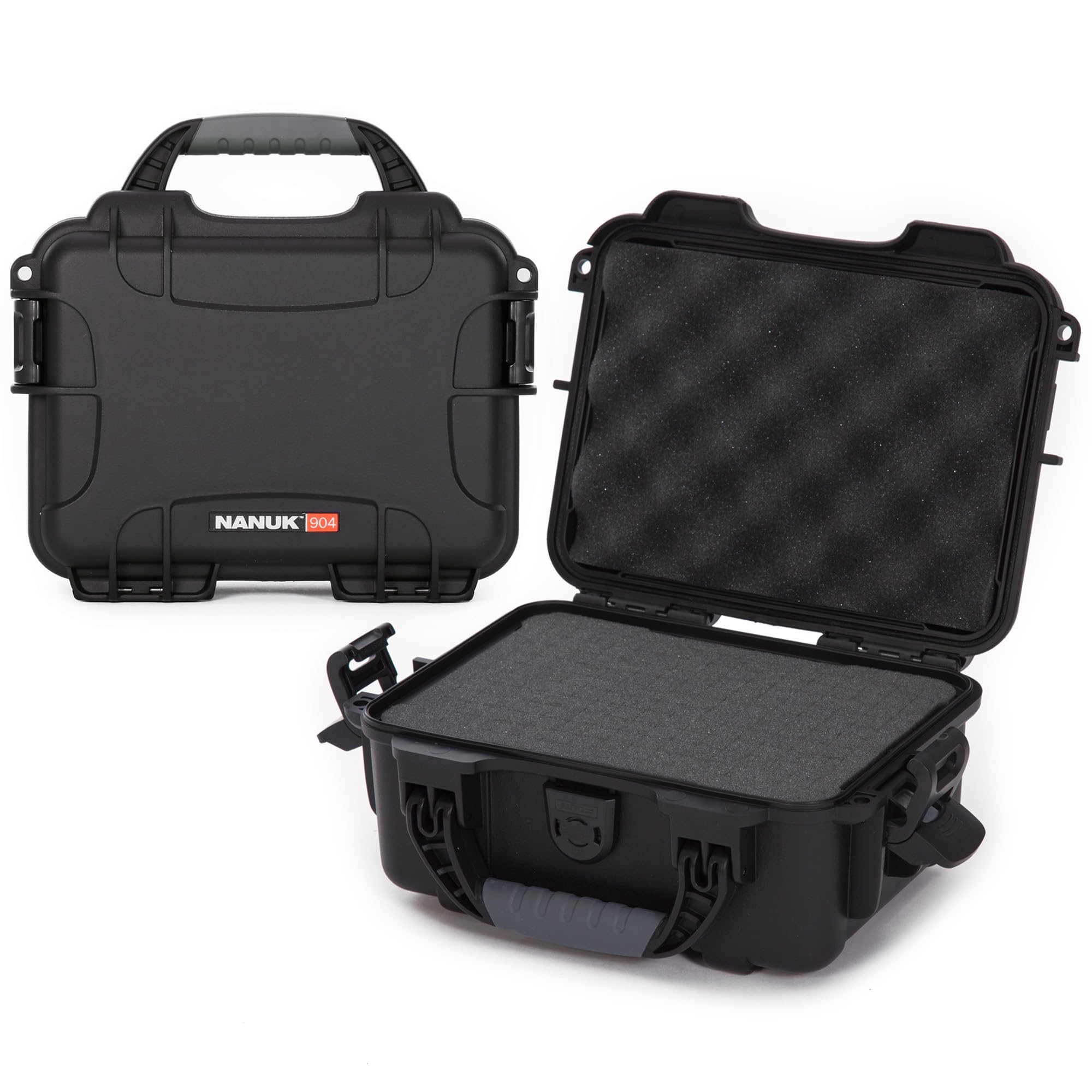 NANUK 904 Valise Rigide de Protection avec Mousse Prédécoupée, Étanche | 25,9 x 20,1 x 11,4 cm, Protège Appareils Photo et Accessoires, Mousse Personnalisable pour Ajustement Précis, Robuste, Noir