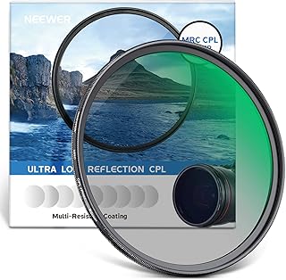 Neewer 82mm Polarizing Filter 30 Layer Multi Resistant Nano Coatings Circular Polarising Filter(CPL) Reduce Glare/Enhance Contrast/Ultra Slim/Reduces Reflection/HD Optical Glass Polarizer Filter