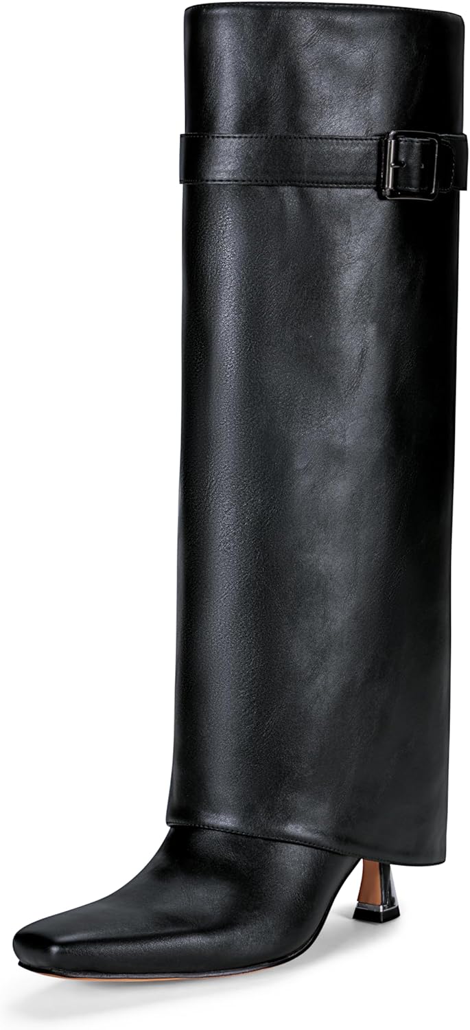 Vepose Women's Knee High Boots - Faux Leather Comfort