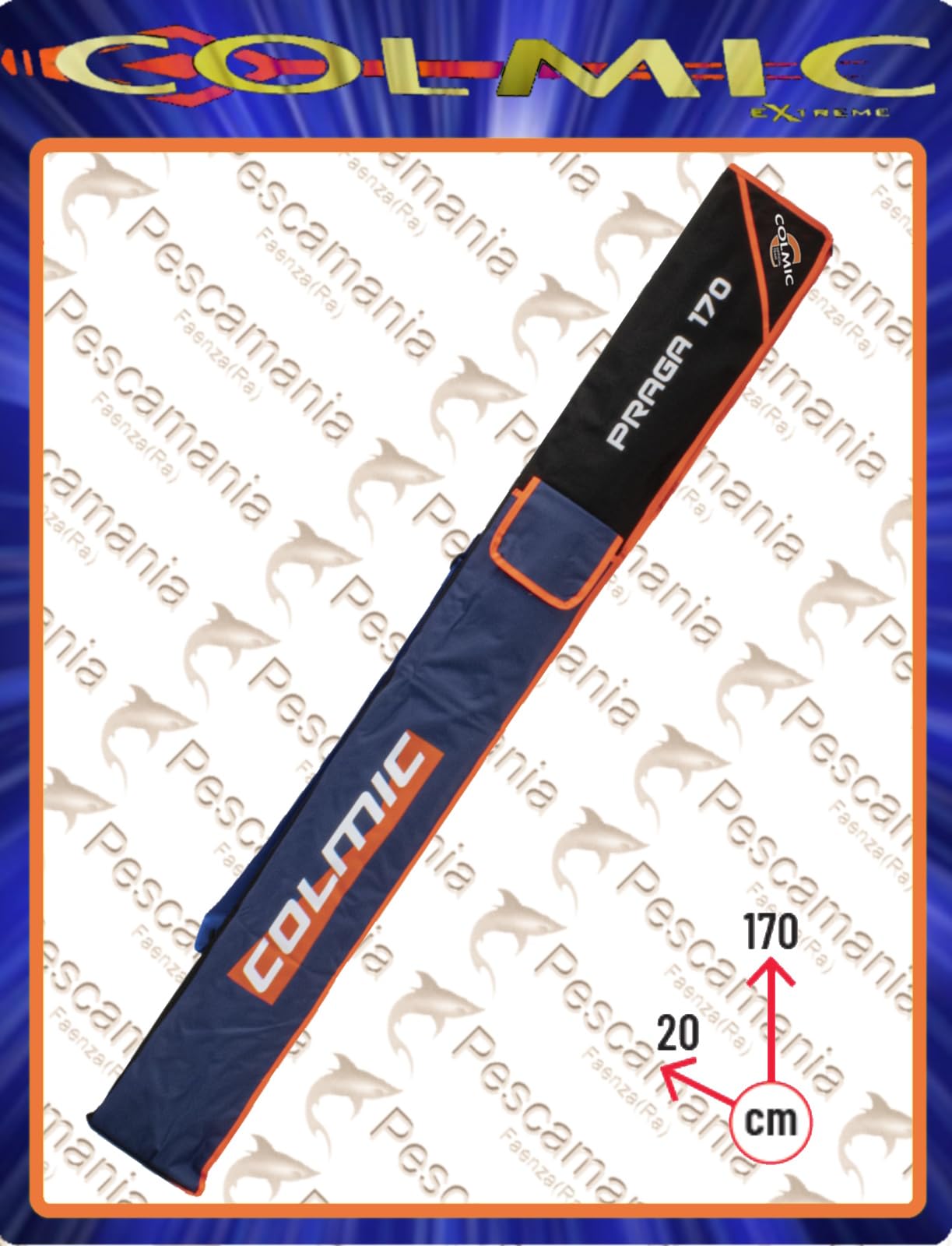 Colmic Funda Caña Pesca Praga 170x20 cm Surfcasting