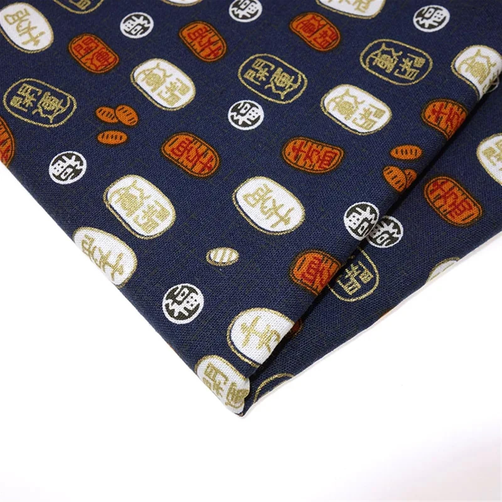 50cm*145cm Cotton Fabric By Half Meter Japanese Sewing Fabric for DIY Kimono Handicraft Materials for Children(7,250CMX145CM)