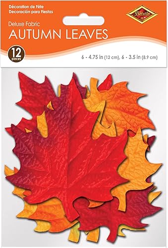 Miniatura 4 de Recortes de hojas de otoño de tela de lujo