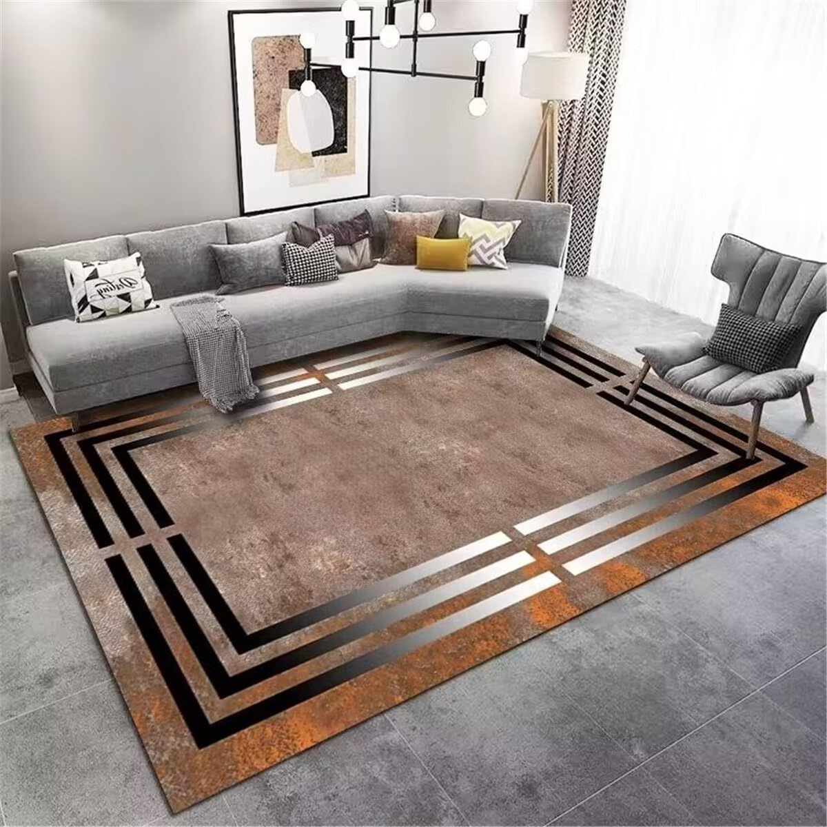 Tapis de chambre lavable et géométrique idéal pour le bureau des enfants
