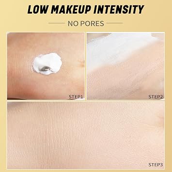 Temperature-Adaptive Colour Changing Foundation Waterproof Full Coverage Foundation, Long-Lasting Poreless Finish Moisturizing, Naturally Blends For Flawless All-Day Makeup (#1, 30g)