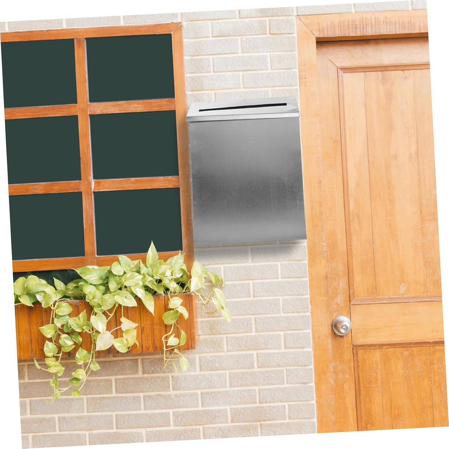 Vintage Mailbox Retro Wall Mount Letter Box for Home Office Stylish Outdoor Decoration Practical Storage for Letters and Mails Easy Installation Simple Design