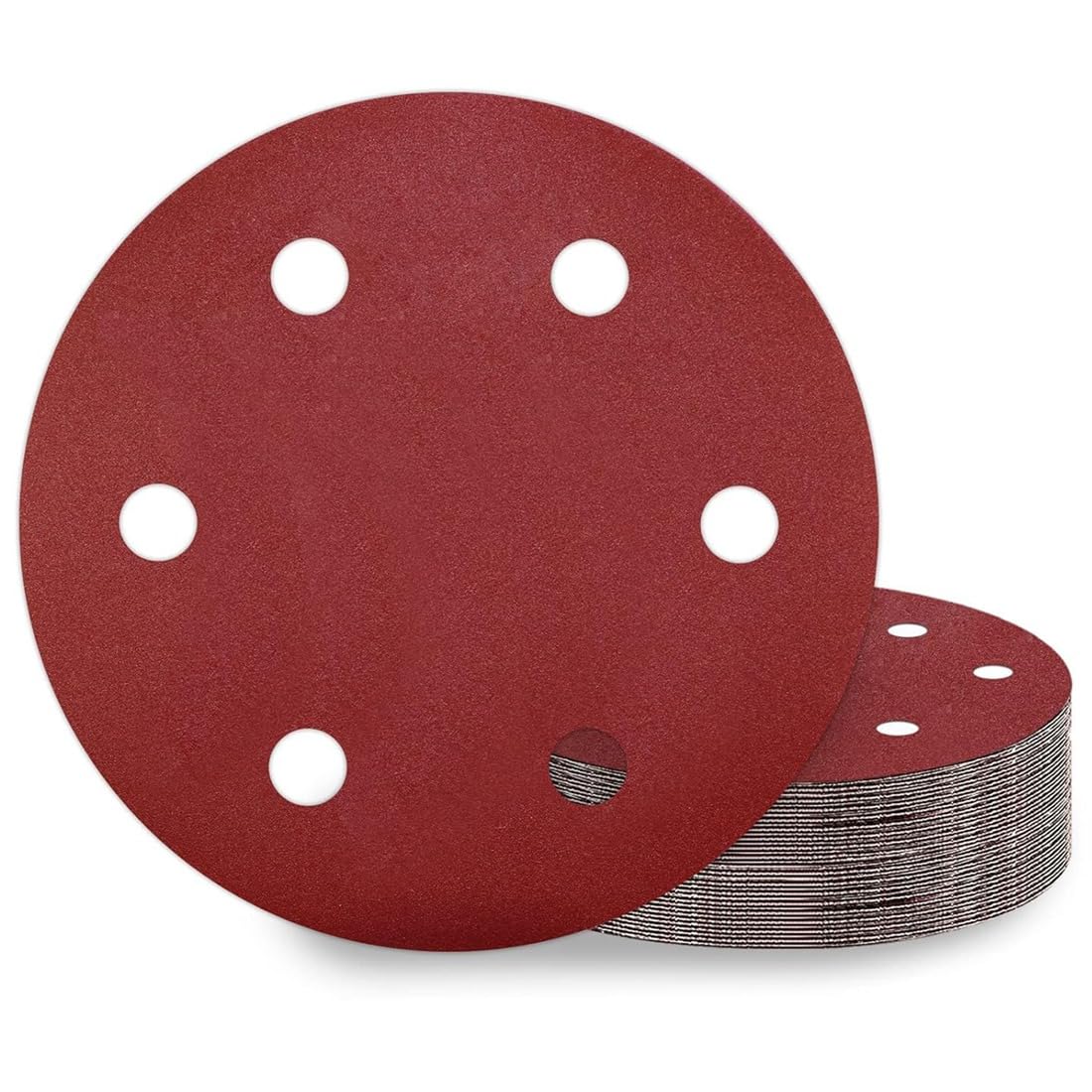 Aundhegrtt As Shown Sandpaper Sanding Discs 240 Grit 6 Hole 220Mm Wall Sander Woodworking Metal Grinding Disc Abrasive Polishing Tool(30Pcs)