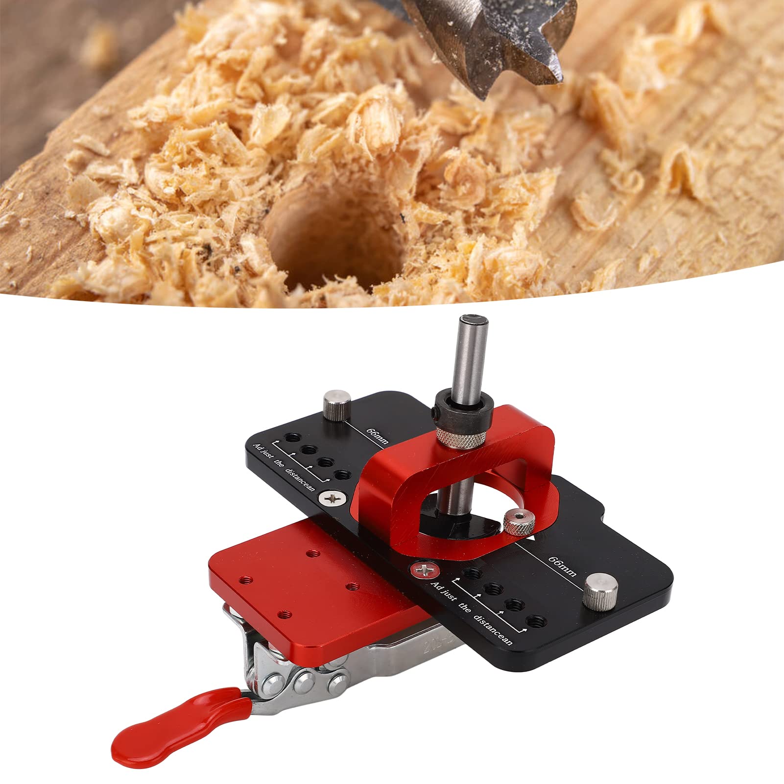 Maschera per Cerniera Nascosta 35mm, Guida Foratura per Installazione Ante Armadi, Kit Punta Trapano in Lega di Alluminio per Lavorazione del Legno, Accessorio per Mobili