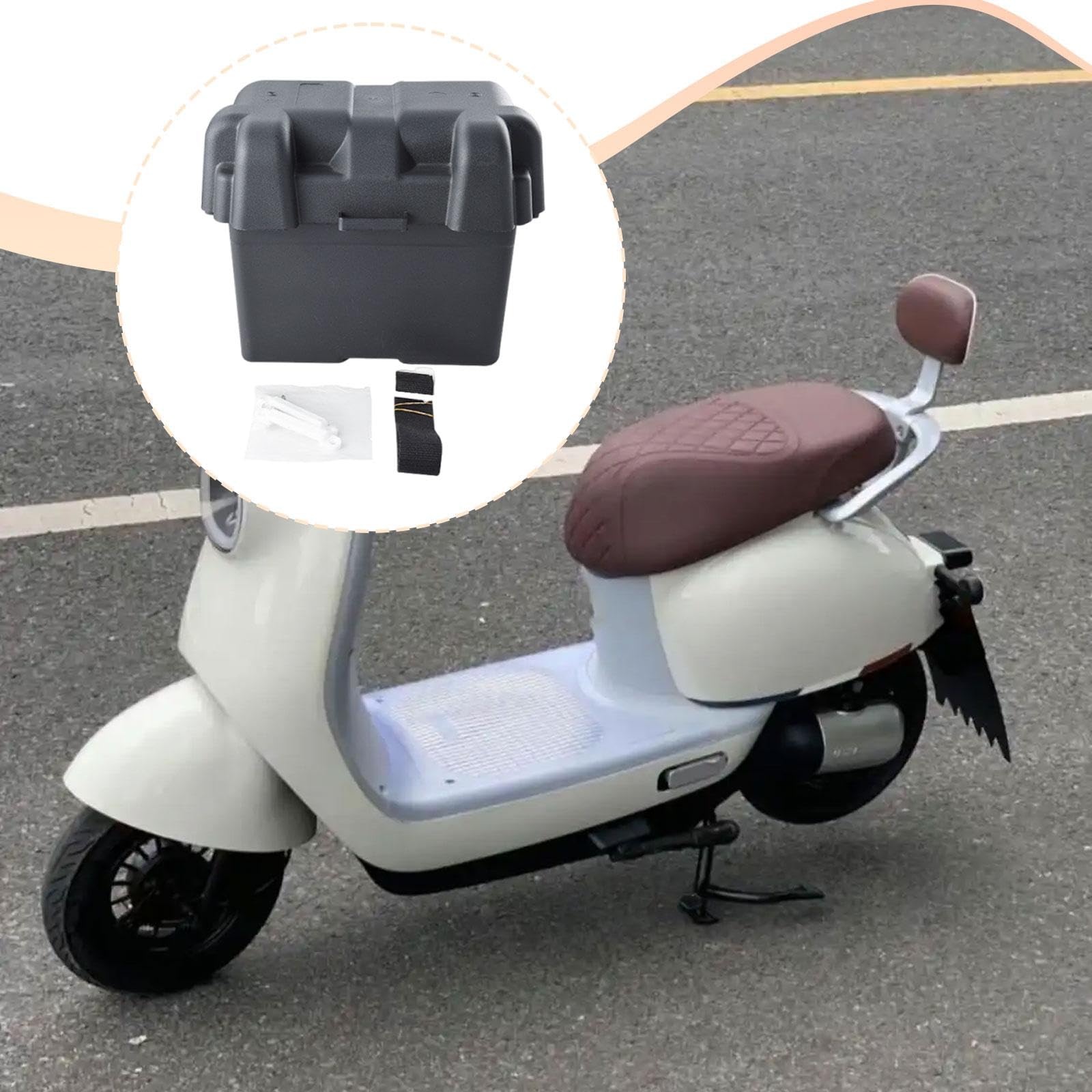 Tragbare Batteriebox, Aufbewahrungsbox, Kompakter Behälter mit Schnallenverschluss, Aus PP Material, Geeignet für Fahrzeuge, Boote, Wohnmobile Und Rei, Länge 33,5 cm