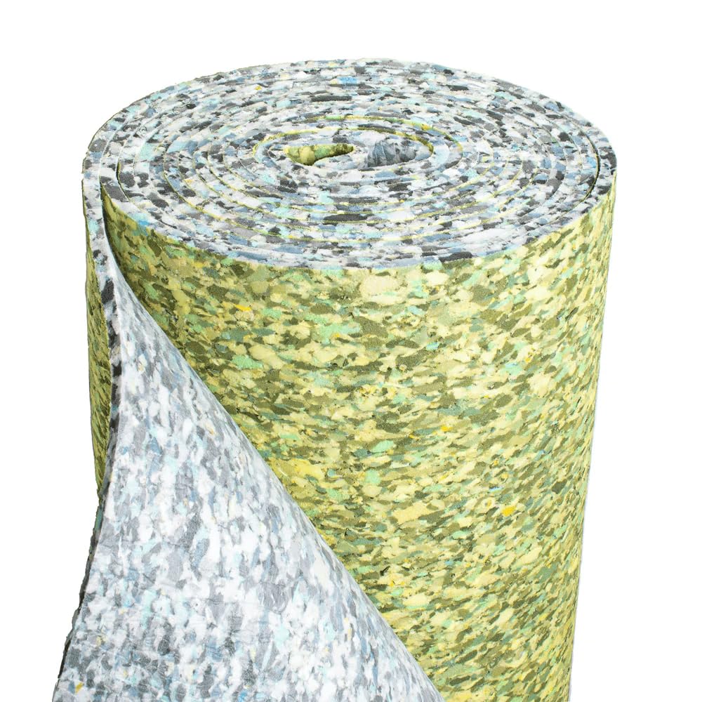 Carpet Underlay, 10mm Thick, Cushioned PU Foam, Noise Reducing Thermal Insulation (10mm Thick - 15m2)