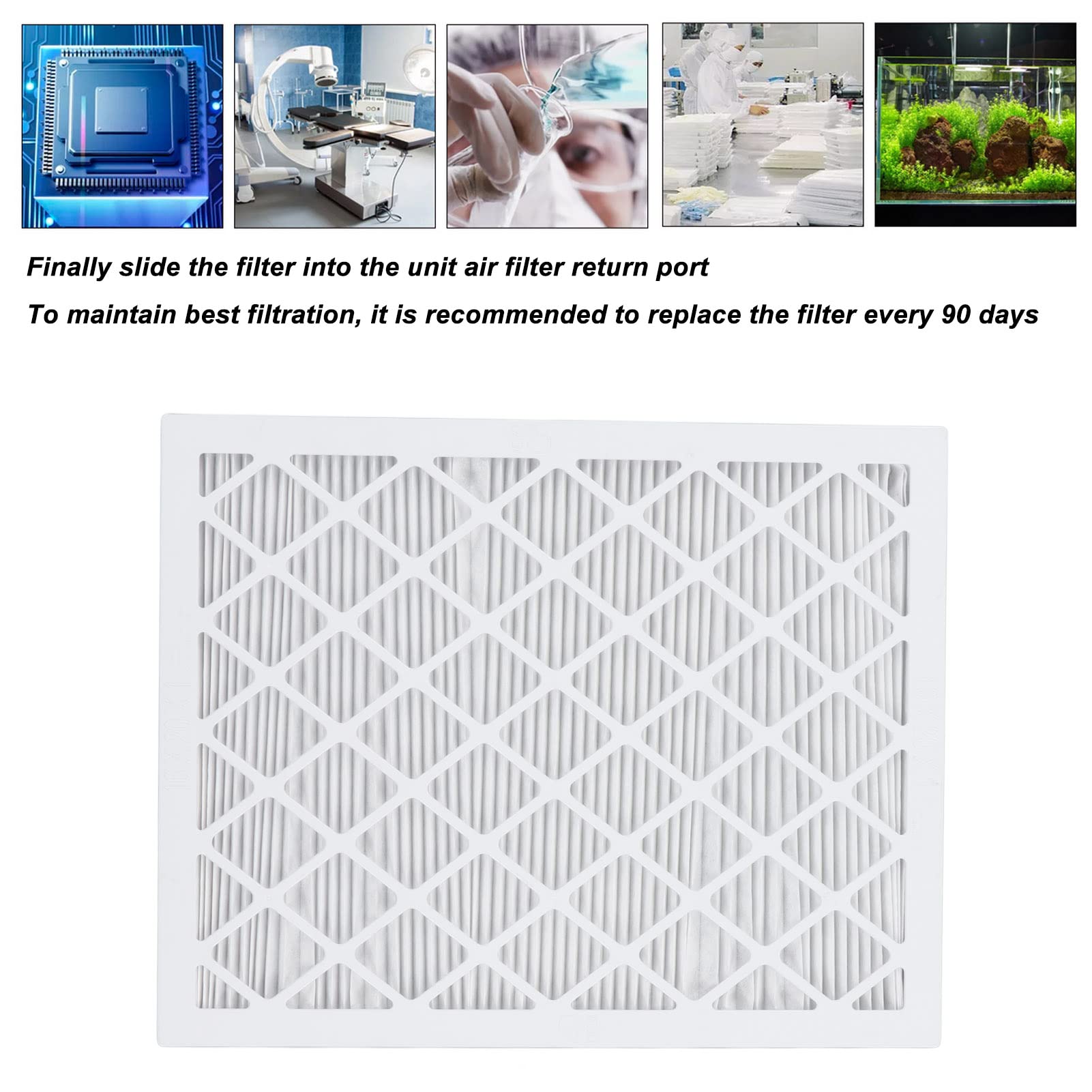 Tyenaza Filtro Per Aria Condizionata, Filtro Antipolvere Con Telaio Lavabile Riutilizzabile, Efficiente Filtro In Piega Con Telaio Lavabile Riutilizzabile
