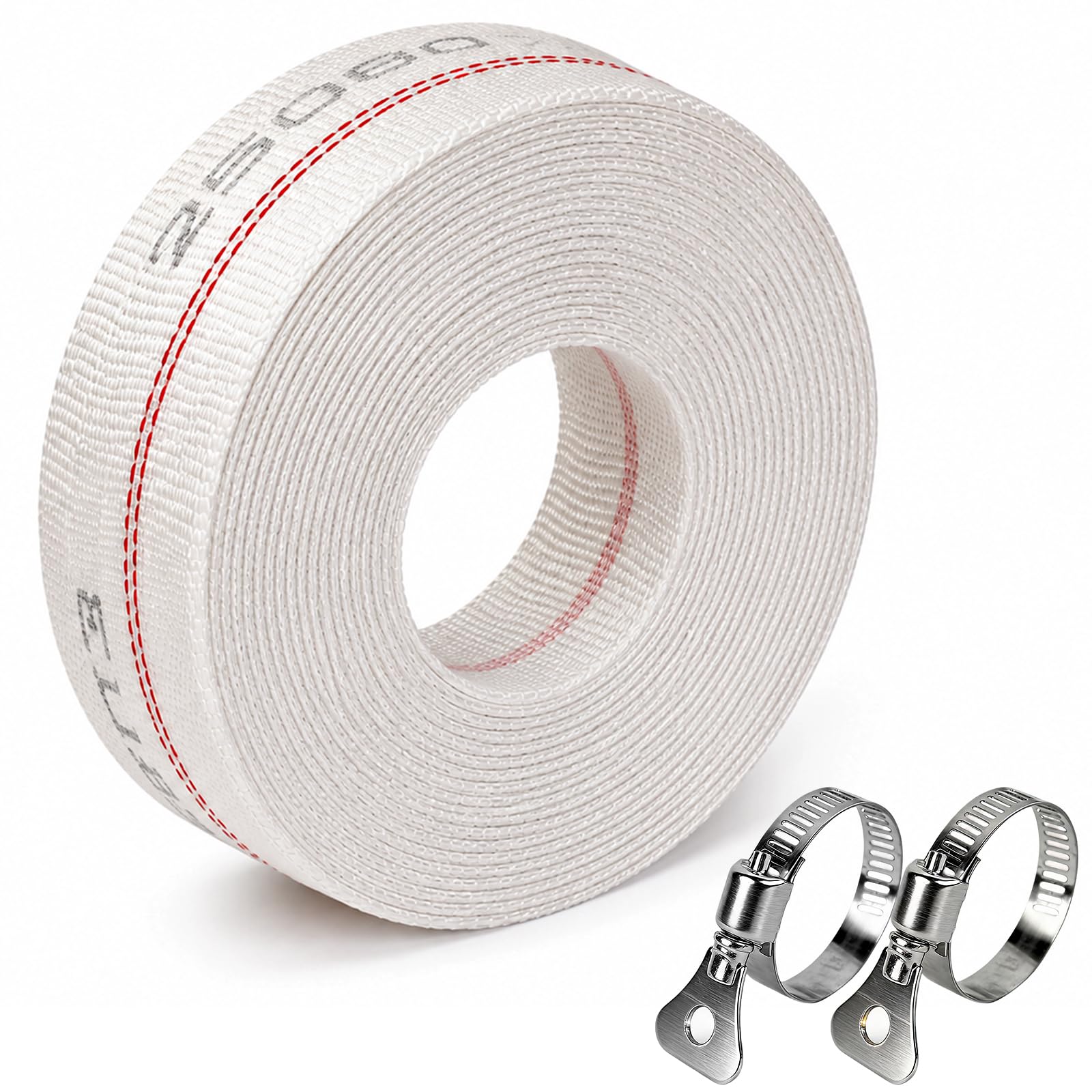 Gewebeschlauch 1 1/4 Zoll Flachschlauch Ø 31mm 15m, Robuster Bauschlauch Ablaufschlauch Industrieschlauch feuerwehrschlauch, mit 2 Clips für Tauch Abflussteiche, Schwimmbecken, Gartenbewässerung