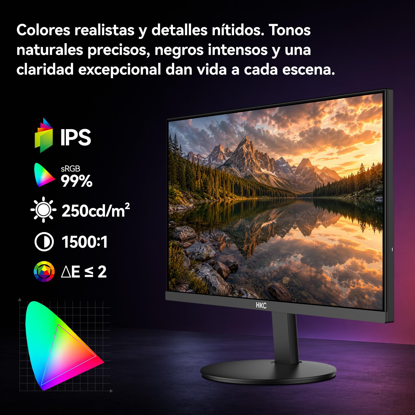 HKC V2718QS Monitor Gaming 27 Pulgadas QHD 2560x1440 IPS 144Hz 1ms MPRT HDR10, 99% sRGB, Monitor PC Gaming HDMI 2.0 DisplayPort 1.4, VESA 100x100, Pantalla Gaming para PC PS5 Xbox