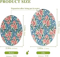 Vista 2 de Esponjas de cocina con diseño floral de rosas, esponjas de limpieza de flores, esponjas naturales antiarañazos para cocina, baño, automóviles