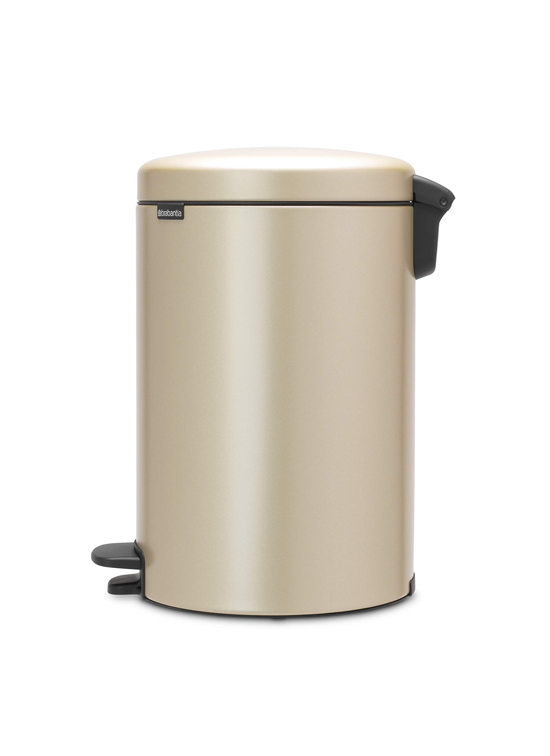 Brabantia NewIcon Pedal Bin 20L (Metallic Gold) Soft-Closure Rubbish Bin with Removable Inner Bucket + Free Bin Bags - Image 3