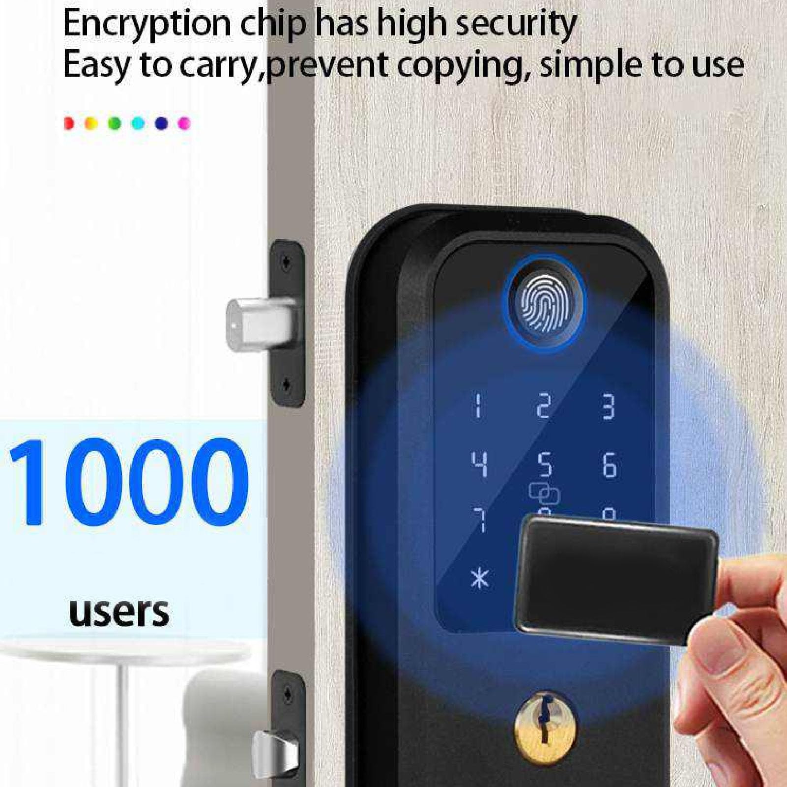 cerradura de puerta inteligente reconocimiento de huellas dactilares entrada sin llave múltiples opciones de autenticación cerradura de cerrojo inteligente electrónico sistema de acceso a