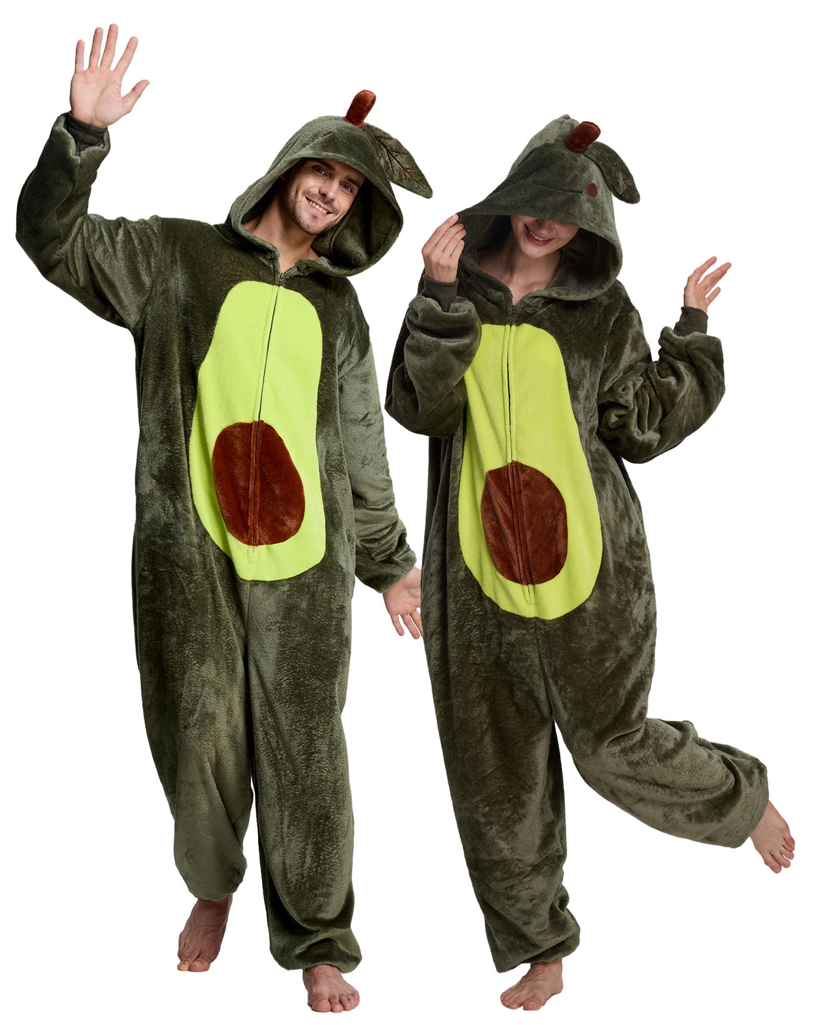 Unisex Adult Onesie Pajamas Animal Cosplay Halloween Costume One Piece Plush Sleepwear Homewear