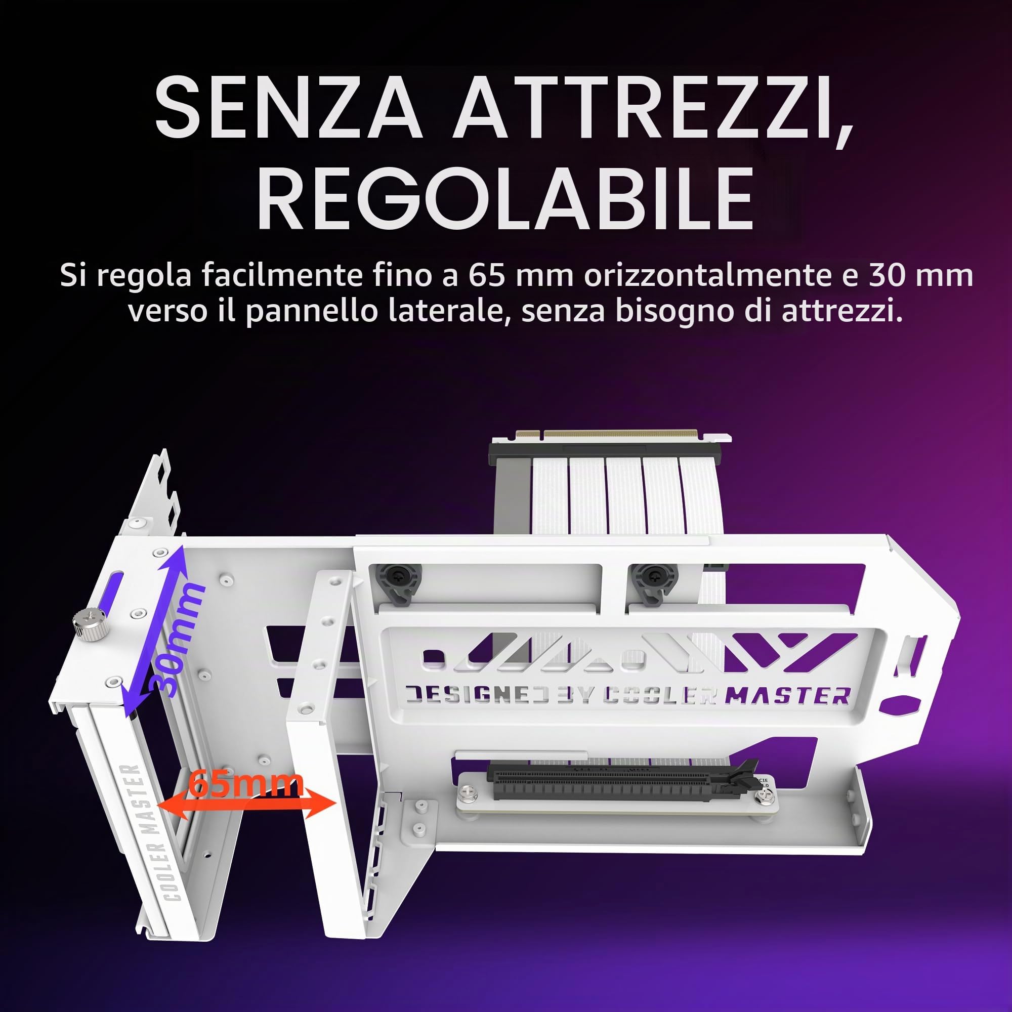 Cooler Master Kit Supporto Scheda Grafica Verticale V3 - Bianco